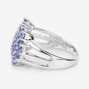 2.03 Carat Genuine Tanzanite .925 Sterling Silver Ring-13