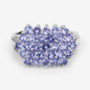 2.03 Carat Genuine Tanzanite .925 Sterling Silver Ring-14
