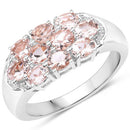 1.50 Carat Genuine Morganite .925 Sterling Silver Ring-2