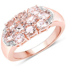 1.50 Carat Genuine Morganite .925 Sterling Silver Ring-6