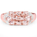 1.50 Carat Genuine Morganite .925 Sterling Silver Ring-8