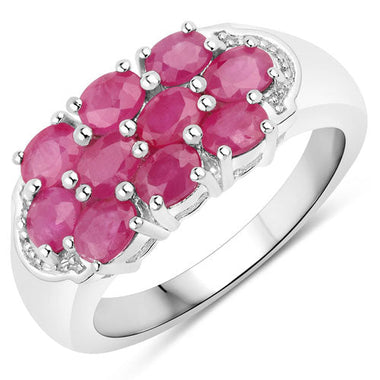2.20 Carat Genuine Ruby .925 Sterling Silver Ring - 0