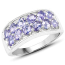 2.04 Carat Genuine Tanzanite .925 Sterling Silver Ring-4