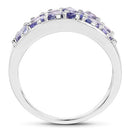 2.04 Carat Genuine Tanzanite .925 Sterling Silver Ring-5
