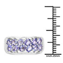 2.04 Carat Genuine Tanzanite .925 Sterling Silver Ring-6