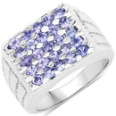 1.75 Carat Genuine Tanzanite .925 Sterling Silver Ring-1