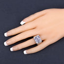 1.75 Carat Genuine Tanzanite .925 Sterling Silver Ring-5