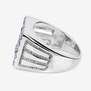1.75 Carat Genuine Tanzanite .925 Sterling Silver Ring-7