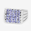 1.75 Carat Genuine Tanzanite .925 Sterling Silver Ring-9