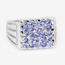 1.75 Carat Genuine Tanzanite .925 Sterling Silver Ring-10