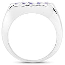 1.75 Carat Genuine Tanzanite .925 Sterling Silver Ring-2