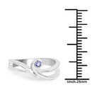 0.10 Carat Genuine Tanzanite .925 Sterling Silver Ring-6