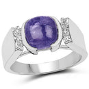 2.80 Carat Genuine Tanzanite .925 Sterling Silver Ring-5