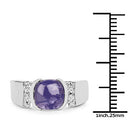 2.80 Carat Genuine Tanzanite .925 Sterling Silver Ring-7