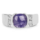 2.80 Carat Genuine Tanzanite .925 Sterling Silver Ring-8