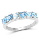 1.68 Carat Genuine Swiss Blue Topaz .925 Sterling Silver Ring-4
