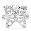 0.58 Carat Genuine White Diamond .925 Sterling Silver Ring-6