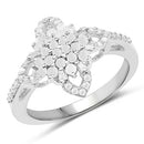 0.55 Carat Genuine White Diamond .925 Sterling Silver Ring-4