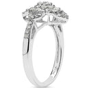 0.63 Carat Genuine White Diamond & Yellow Diamond .925 Sterling Silver Ring-6