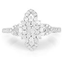 0.55 Carat Genuine White Diamond .925 Sterling Silver Ring-6