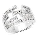 0.60 Carat Genuine White Diamond .925 Sterling Silver Ring-4
