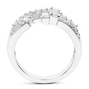 0.60 Carat Genuine White Diamond .925 Sterling Silver Ring-5