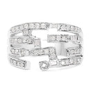 0.60 Carat Genuine White Diamond .925 Sterling Silver Ring-6