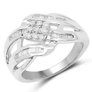0.62 Carat Genuine White Diamond .925 Sterling Silver Ring-4