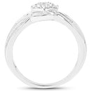 0.62 Carat Genuine White Diamond .925 Sterling Silver Ring-5