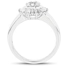 0.75 Carat Genuine White Diamond .925 Sterling Silver Ring-5