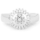 0.75 Carat Genuine White Diamond .925 Sterling Silver Ring-6