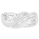 0.64 Carat Genuine White Diamond .925 Sterling Silver Ring-6