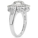 1.08 Carat Genuine White Diamond .925 Sterling Silver Ring-6
