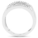 0.41 Carat Genuine White Diamond .925 Sterling Silver Ring-5