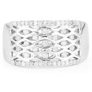 0.41 Carat Genuine White Diamond .925 Sterling Silver Ring-6