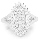 0.62 Carat Genuine White Diamond .925 Sterling Silver Ring-6
