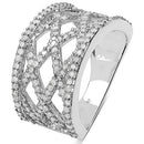 0.92 Carat Genuine White Diamond .925 Sterling Silver Ring-5