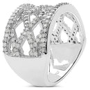 0.92 Carat Genuine White Diamond .925 Sterling Silver Ring-6