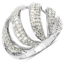 0.98 Carat Genuine White Diamond .925 Sterling Silver Ring-4