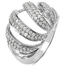 0.98 Carat Genuine White Diamond .925 Sterling Silver Ring-5