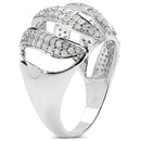 0.98 Carat Genuine White Diamond .925 Sterling Silver Ring-6