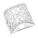 0.25 Carat Genuine White Diamond .925 Sterling Silver Ring-4