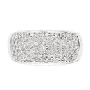 0.96 Carat Genuine White Diamond .925 Sterling Silver Ring-6