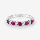 0.69 Carat Genuine Ruby and White Topaz .925 Sterling Silver Ring-15