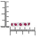 0.69 Carat Genuine Ruby and White Topaz .925 Sterling Silver Ring-8