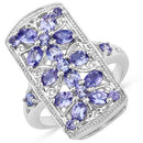 2.53 Carat Genuine Tanzanite .925 Sterling Silver Ring-2