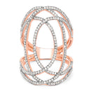 14K Rose Gold Plated 0.73 Carat Genuine White Diamond .925 Sterling Silver Ring-6