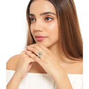 11.90 Carat Genuine Green Amethyst and Peridot .925 Sterling Silver Ring-15