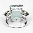 11.90 Carat Genuine Green Amethyst and Peridot .925 Sterling Silver Ring-11