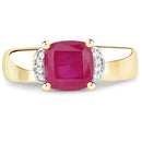 3.44 Carat Glass Filled Ruby and White Topaz .925 Sterling Silver Ring-6